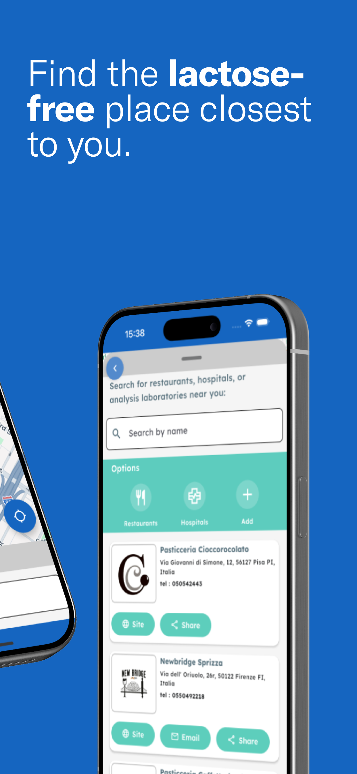 Lista prodotti nell'app Lattosio Free